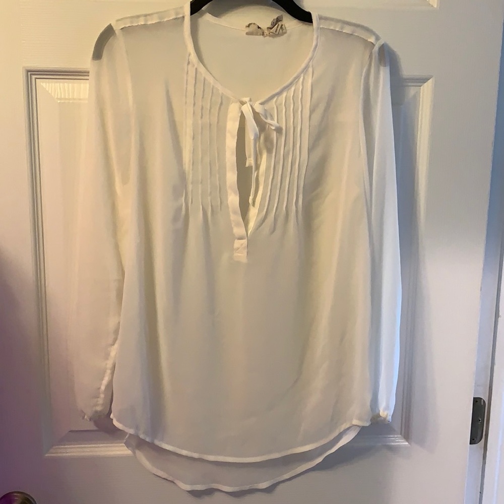 Sheer long sleeve shirt